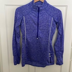 Athleta Running Wild 3.0 Shirt Womens Purple 1/2 Zip Pullover Athetic Top